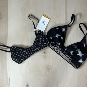 Lot 2 Bras Toe-Dye Calvin Klein and Mesh DKNY